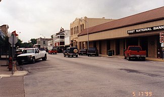 Downtown Bastrop - Westside of 1000 block of Main Street facing South.
