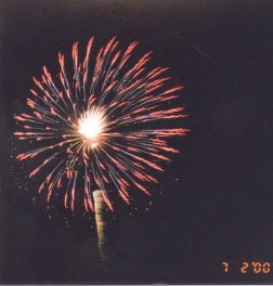 Part of the Spectacular Fireworks as seen by an estimated 10,000 throughout the city.