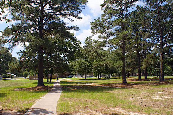 Walk from Lodging area to Main Hall