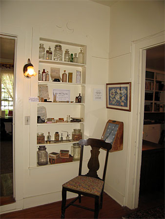 Artifacts from the Erhard Drug Store which was the oldest drug store in Texas until closed in 1974