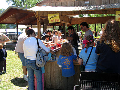 Candle Making Booth is always popular