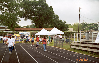 Some of the tents that were set up by the 50+ teams that walked during the event.