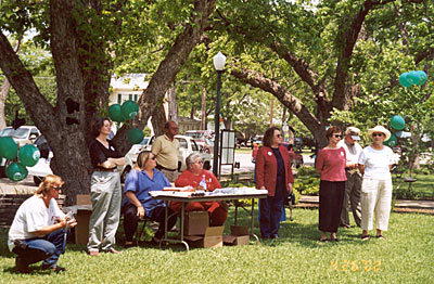 Pine Seedlings as well as brochures and other information were distributed.