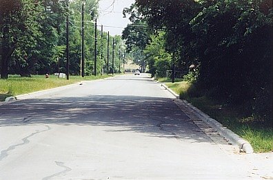 Scene of finished Haysel Street-part of Street & Drainage Bond Program