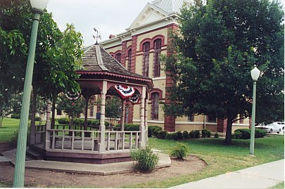 View 2 of the Old Bastrop County Jail and the Gazebo