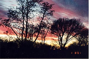 Sunset from the Bastrop River Walk