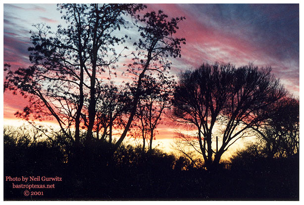 Sunset from the Bastrop River Walk - Bastrop, Texas