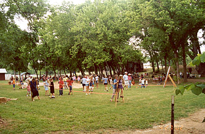 Kids at play at Yesterfest.