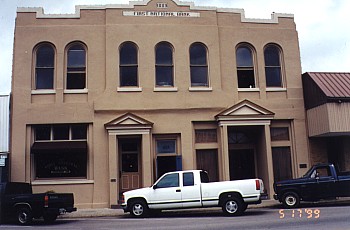 Downtown Bastrop - The old First National Bank Building on Main Street (1889).