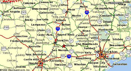 Map 1 Of Bastrop Texas